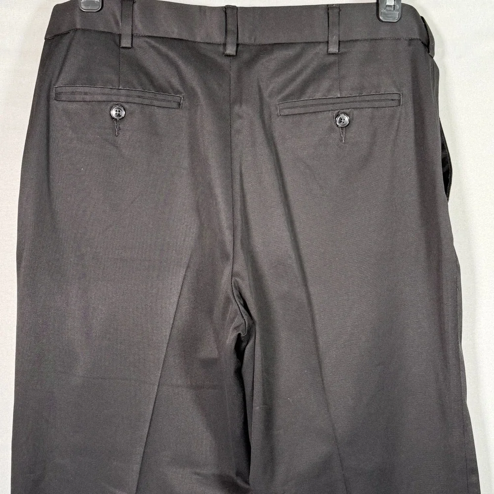 Perry Ellis Portfolio Black Dress Pants 34x32‎ Men's Business Casual Slacks - Picture 6 of 8
